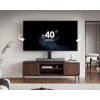 FITUEYES Support TV sur Pied pour Ecran de 50 à 85 Pouces LED LCD Plasma Support pour Téléviseur avec Base en Verre Pivotant 