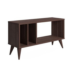 Marque Amazon - Movian Norm Meuble TV bas avec rangement, Large, 90 x 30 x 49&nbsp;cm, Noyer