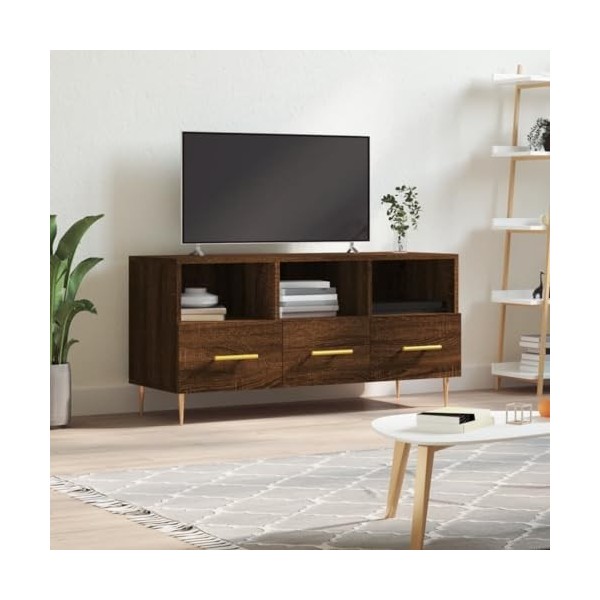 VEEKI Meuble TV, Meuble TV Suspendu, Meuble TV Industriel, Meuble TV Bois, Meuble Chambre, Convient pour Salon ou Chambre, ch