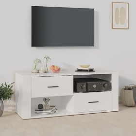 VEEKI Meuble TV, Meuble TV Suspendu, Meuble TV Industriel, Meuble TV Bois, Meuble Chambre, Convient pour Salon ou Chambre, Bl