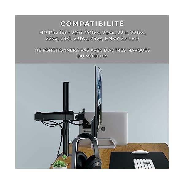 HumanCentric&nbsp;–&nbsp;Support avec adaptateur de montage VESA pour 20&nbsp;x i, 20BW, 22&nbsp;x i, 22bw, 23&nbsp;x i, 23bw, Envy