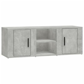vidaXL Meuble TV Gris béton 100x31,5x35 cm Bois dingénierie
