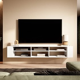 Selsey Weri - Meuble TV - 175 cm, Blanc - Style Moderne