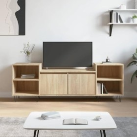vidaXL Meuble TV, Armoire de Télévision avec 6 Compartiments, Meuble Télé avec Portes Salon Salle de Séjour, Moderne, Chêne S