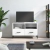 VEEKI Meuble TV, Meuble TV Suspendu, Meuble TV Industriel, Meuble TV Bois, Meuble Chambre, Convient pour Salon ou Chambre, Bl