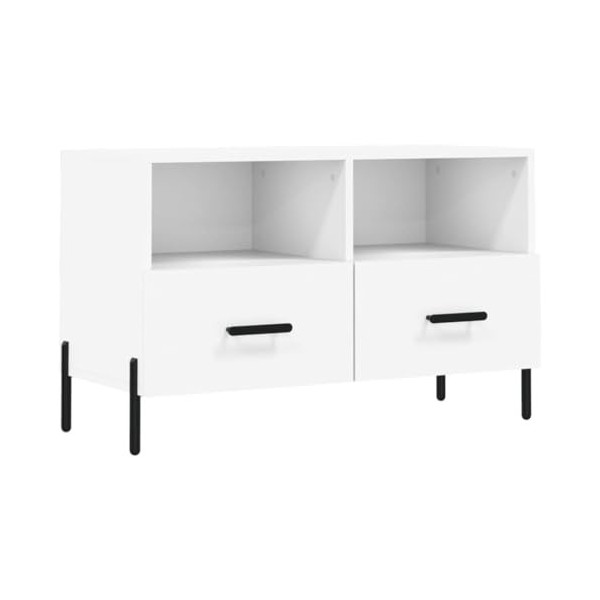 VEEKI Meuble TV, Meuble TV Suspendu, Meuble TV Industriel, Meuble TV Bois, Meuble Chambre, Convient pour Salon ou Chambre, Bl