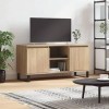 VEEKI Meuble TV, Meuble TV Suspendu, Meuble TV Industriel, Meuble TV Bois, Meuble Chambre, Convient pour Salon ou Chambre, ch