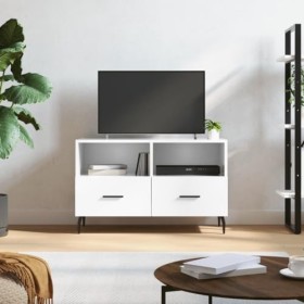 VEEKI Meuble TV, Meuble TV Suspendu, Meuble TV Industriel, Meuble TV Bois, Meuble Chambre, Convient pour Salon ou Chambre, Bl