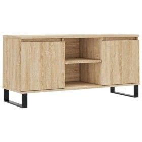 Camerina Meuble TV chêne Sonoma 104x35x50 cm Bois dingénierie,Meuble TV Longueur,Meuble Bas Salon,Meubles De Salon TV