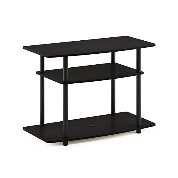Furinno Supports de Téléviseur sans Outils, Bois, Expresso/Noir, Taille Unique, Espresso/Black, One Size