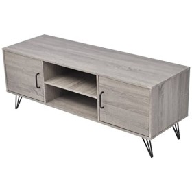 vidaXL Meuble TV Table Basse Meuble pour télévision 120 x 40 x 45 cm Gris