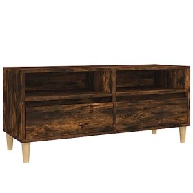 Meuble TV chêne fumé 100x34,5x44,5 cm Bois dingénierie - Banc TV, Meuble TV Suspendu, Convient pour Salon ou Chambre