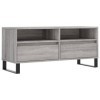 Meuble TV Sonoma Gris 100x34,5x44,5 cm Bois dingénierie - Meuble Chambre, Support Télé pour Salon Salle à Manger Chambre, St