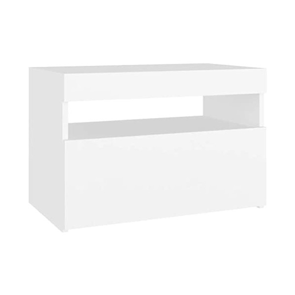 Générique Meuble TV avec lumières LED Blanc 60x35x40 cm,12.5 KG,804409, Meubles, Meubles TV