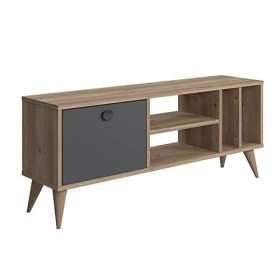 Marque Amazon - Movian Santa Meuble TV bas avec rangement, Large, 120 x 30 x 49&nbsp;cm, Chêne-Gris