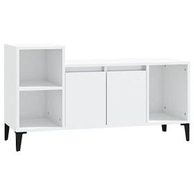 Higsose Meuble TV Salon Blanc Brillant 100x35x55 cm Bois dingénierie Armoire Télévision Dessus Stable et Robuste Vitrine da