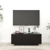 FIRBNUS Meuble TV Design Tendance Noir 100x35x40 cm Aggloméré Armoire Média Salon Amplement d’Espace pour Garder et Organiser