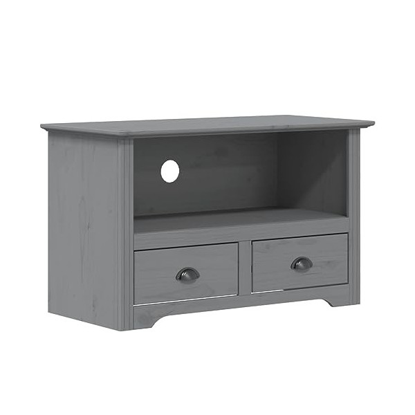 vidaXL Meuble TV avec 2 tiroirs BODO Marron 91x43x56cm Bois Massif pin