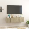 VEEKI Meuble TV, Meuble TV Suspendu, Meuble, Meuble TV avec Rangement，Meuble Industriel, Convient pour Salon ou Chambre, Meub