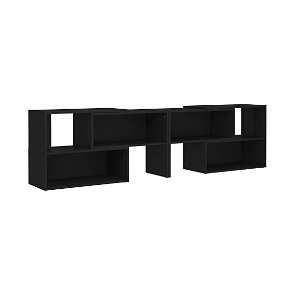 VEEKI Meuble TV, Meuble TV Suspendu, Meuble TV Blanc, Meuble TV Industriel, Meubles de Salon, Salon, Chambre, Cadre en Acier,