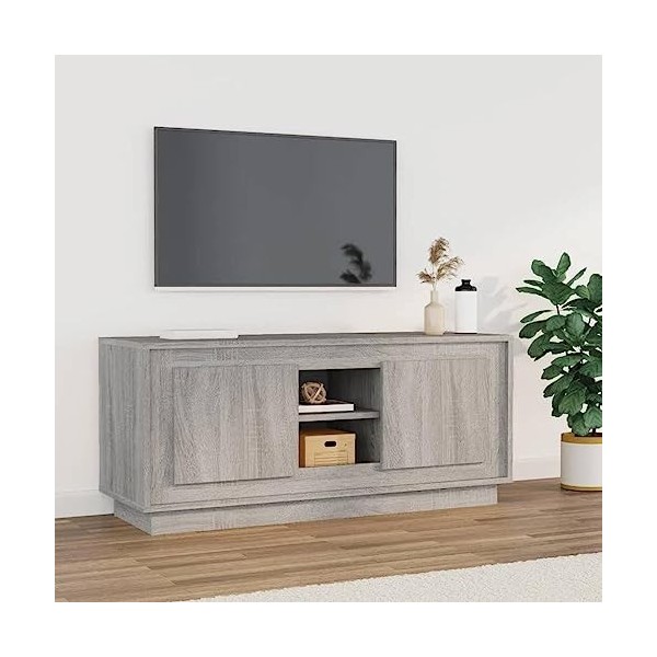 VEEKI Meuble TV, Meuble TV Suspendu, Meuble TV Industriel, Meuble TV Bois, Meuble Chambre, Convient pour Salon ou Chambre, So