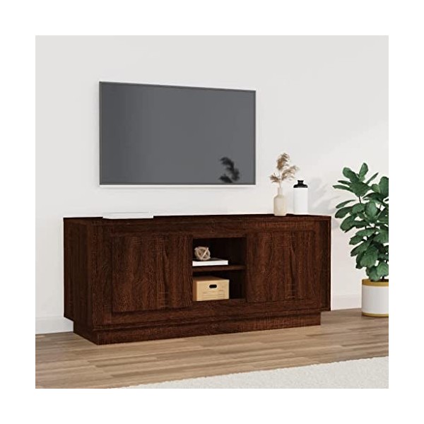 VEEKI Meuble TV, Meuble TV Suspendu, Meuble TV Industriel, Meuble TV Bois, Meuble Chambre, Convient pour Salon ou Chambre, ch