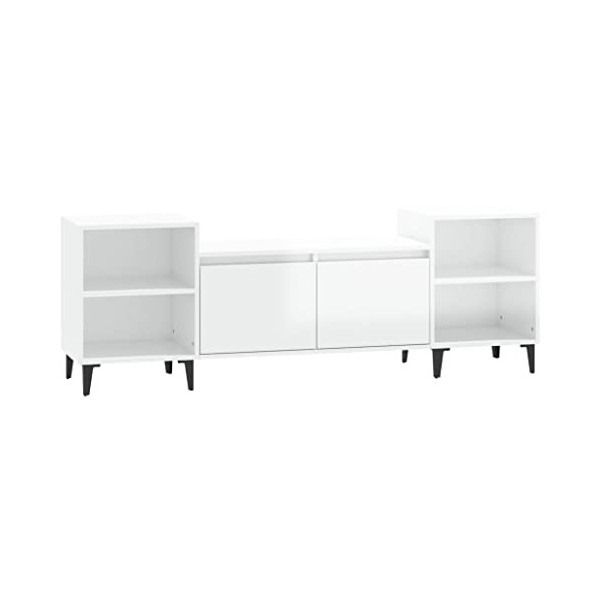 VEEKI Meuble TV, Meuble TV Suspendu, Meuble TV Industriel, Meuble TV Bois, Meuble Chambre, Convient pour Salon ou Chambre, Bl