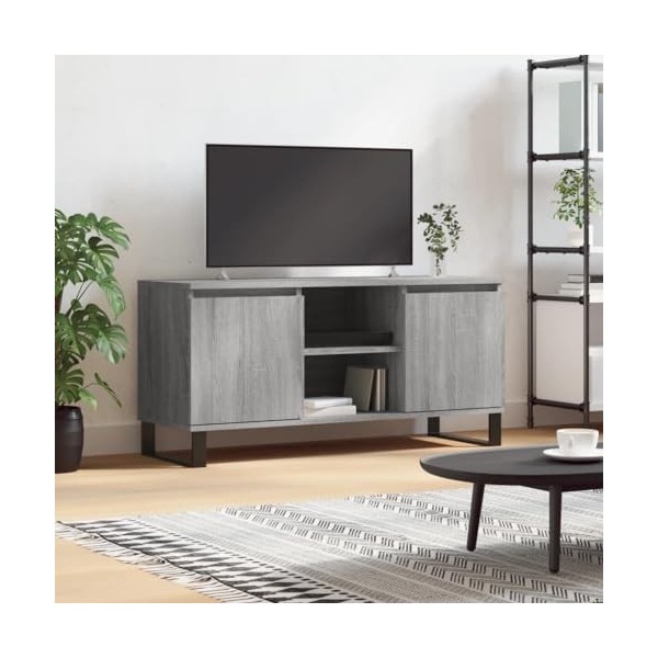 VEEKI Meuble TV, Meuble TV Suspendu, Meuble TV Industriel, Meuble TV Bois, Meuble Chambre, Convient pour Salon ou Chambre, So