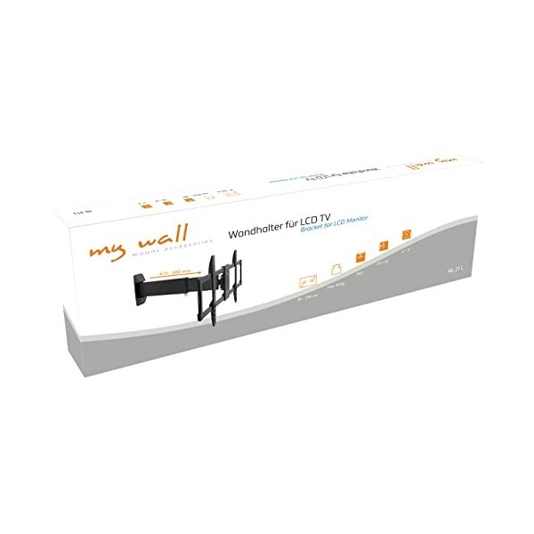 Support Mural TV My Wall HL21L 81,3 cm 32 - 177,8 cm 70 Extensible, inclinable + pivotant, Rotatif