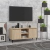 VEEKI Meuble TV, Meuble TV Suspendu, Meuble, Meuble TV avec Rangement，Meuble Industriel, Convient pour Salon ou Chambre, avec