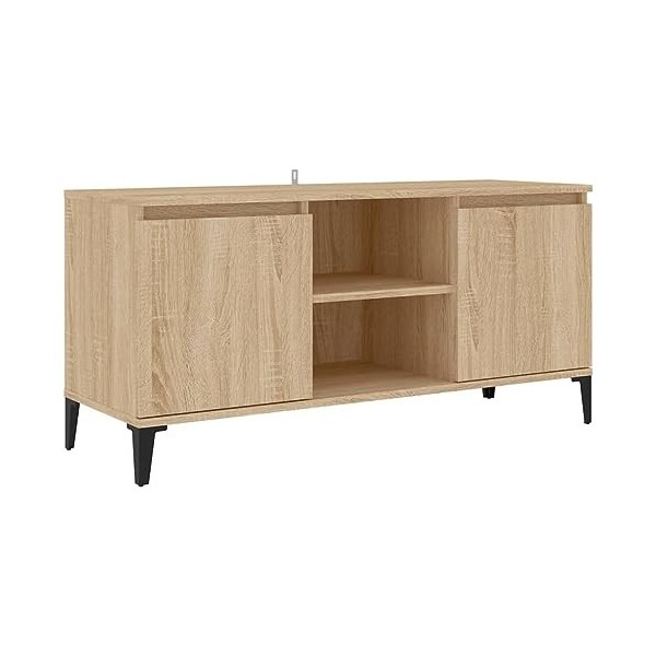 VEEKI Meuble TV, Meuble TV Suspendu, Meuble, Meuble TV avec Rangement，Meuble Industriel, Convient pour Salon ou Chambre, avec