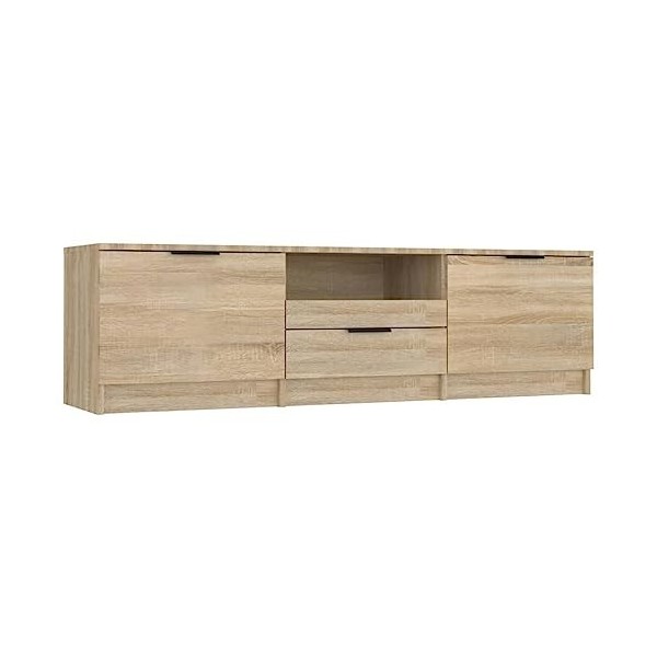 Meuble TV Chêne sonoma 140x35x40 cm Bois dingénierie