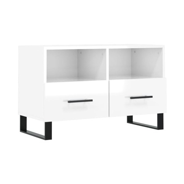 VEEKI Meuble TV, Meuble TV Suspendu, Meuble TV Industriel, Meuble TV Bois, Meuble Chambre, Convient pour Salon ou Chambre, Bl