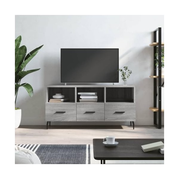 VEEKI Meuble TV, Meuble TV Suspendu, Meuble TV Industriel, Meuble TV Bois, Meuble Chambre, Convient pour Salon ou Chambre, So