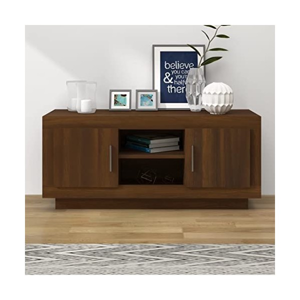 VEEKI Meuble TV, Meuble TV Suspendu, Meuble TV Industriel, Meuble TV Bois, Meuble Chambre, Convient pour Salon ou Chambre, ch