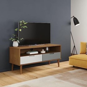 VEEKI Meuble TV, Meuble TV Suspendu, Meuble TV Industriel, Meuble TV Bois, Meuble Chambre, Convient pour Salon ou Chambre, MO