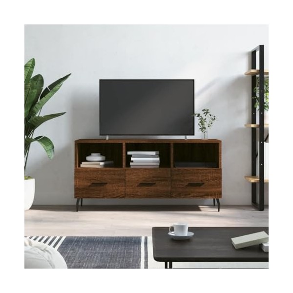 VEEKI Meuble TV, Meuble TV Suspendu, Meuble TV Industriel, Meuble TV Bois, Meuble Chambre, Convient pour Salon ou Chambre, ch