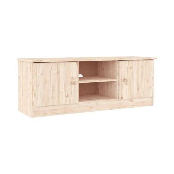 vidaXL Meuble TV Alta Blanc 112x35x41 cm Bois Massif de pin