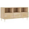 Hovothy Meuble TV Chêne Sonoma 102x36x50 cm Bois dingénierie Buffet TV Espace de Vie Intérieur Style Calme Meuble de Salon S