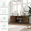Novilla Meuble TV lndustriel,Banc TV pour Téléviseur jusquà 65 Pouces,avec Armoires, Tiroirs et Étagères,pour Salon, Chambre