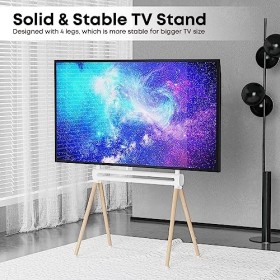 PUTORSEN Design Chevalet Support TV, pour téléviseur de 49 à 70",VESA jusquà 600x400,églable en Hauteur Support TV sur Pied,