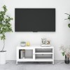Générique Meuble TV Blanc 90x30x44 cm Acier et Verre,14.92 KG,336056, Meubles, Meubles TV