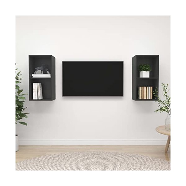 VEEKI Meuble TV, Meuble TV Suspendu, Meuble, Meuble TV avec Rangement，Meuble Industriel, Convient pour Salon ou Chambre, Meub