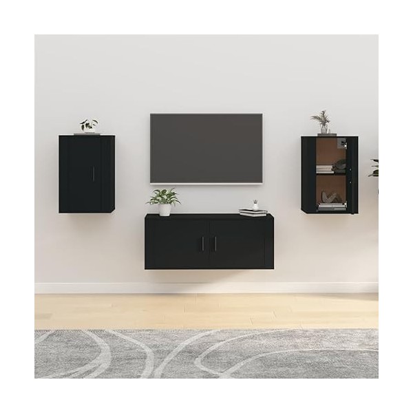 VEEKI Meuble TV, Meuble TV Suspendu, Meuble, Meuble TV avec Rangement，Meuble Industriel, Convient pour Salon ou Chambre, Meub