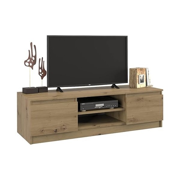 ADGO RTV 120 Support TV avec 2 armoires et 2 étagères 120 x 40 x 36 cm, meuble bas pour TV, meuble TV, meuble TV, meuble TV, 