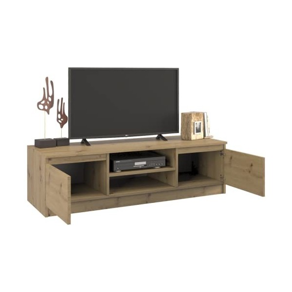 ADGO RTV 120 Support TV avec 2 armoires et 2 étagères 120 x 40 x 36 cm, meuble bas pour TV, meuble TV, meuble TV, meuble TV, 