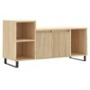 Meuble TV Chêne Sonoma 100x35x55 cm Bois dingénierie - Meuble télé, Meuble TV Industriel, Meuble Chambre, Convient pour Salo