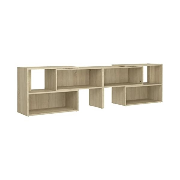 VEEKI Meuble TV, Meuble TV Suspendu, Meuble TV Blanc, Meuble TV Industriel, Meubles de Salon, Salon, Chambre, Cadre en Acier,