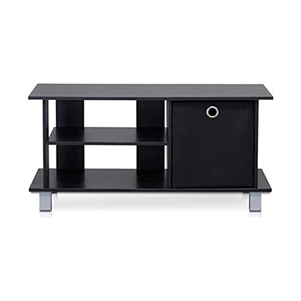 Furinno Simplistic Centre de Divertissement TV avec Tiroirs à Bacs, Noyer Columbia/Brun Foncé, One Size