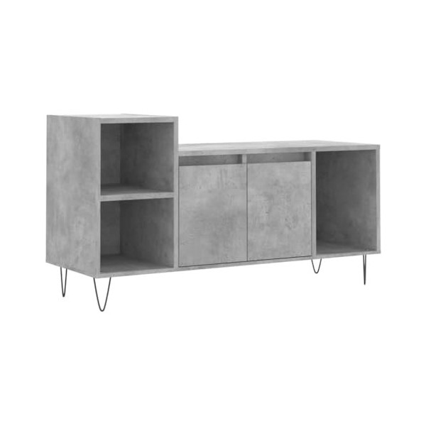 Camerina Meuble TV Gris béton 100x35x55 cm Bois dingénierie,Table TV,Ensemble Meuble TV,Meuble TV